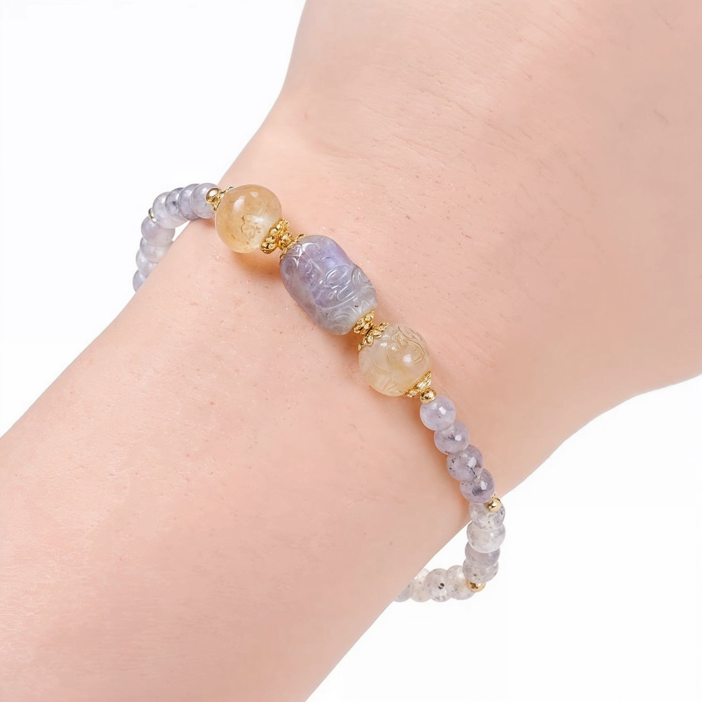Moonstone Pixiu Guard | Gray Moonstone Pixiu Bracelet for Energy & Harmony