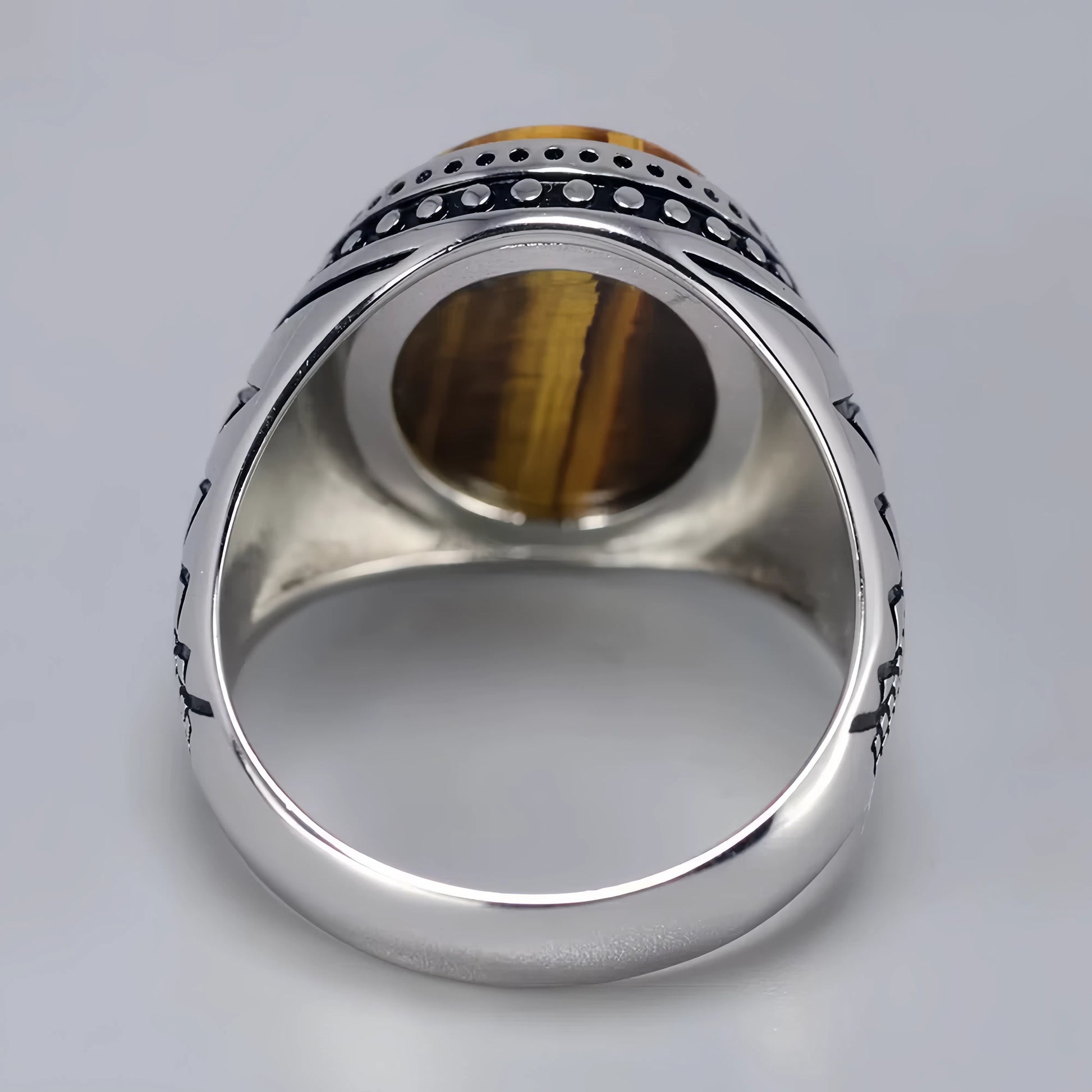 925 Silver Tiger Eye Ring