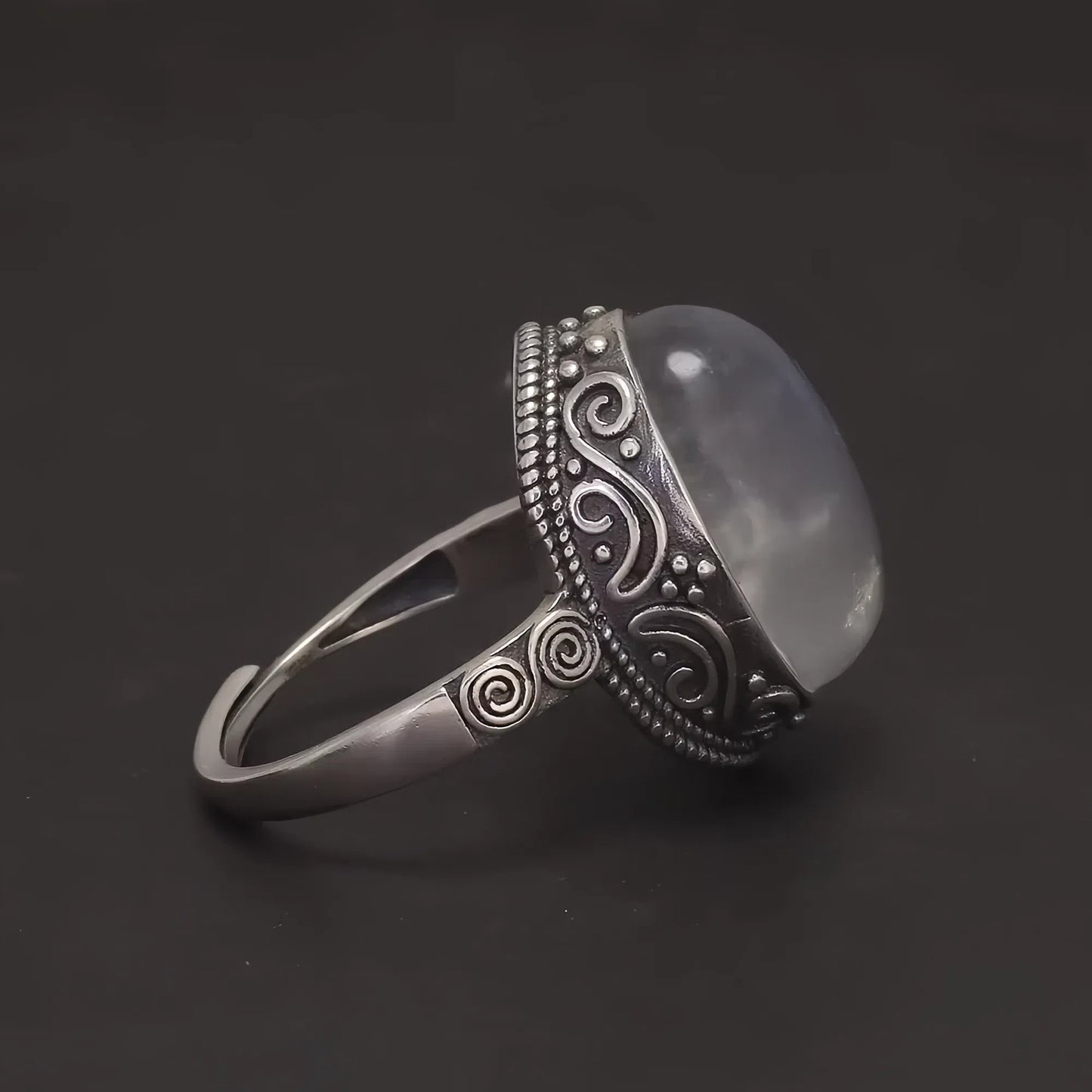 925 Sterling Silver Moonstone Ring