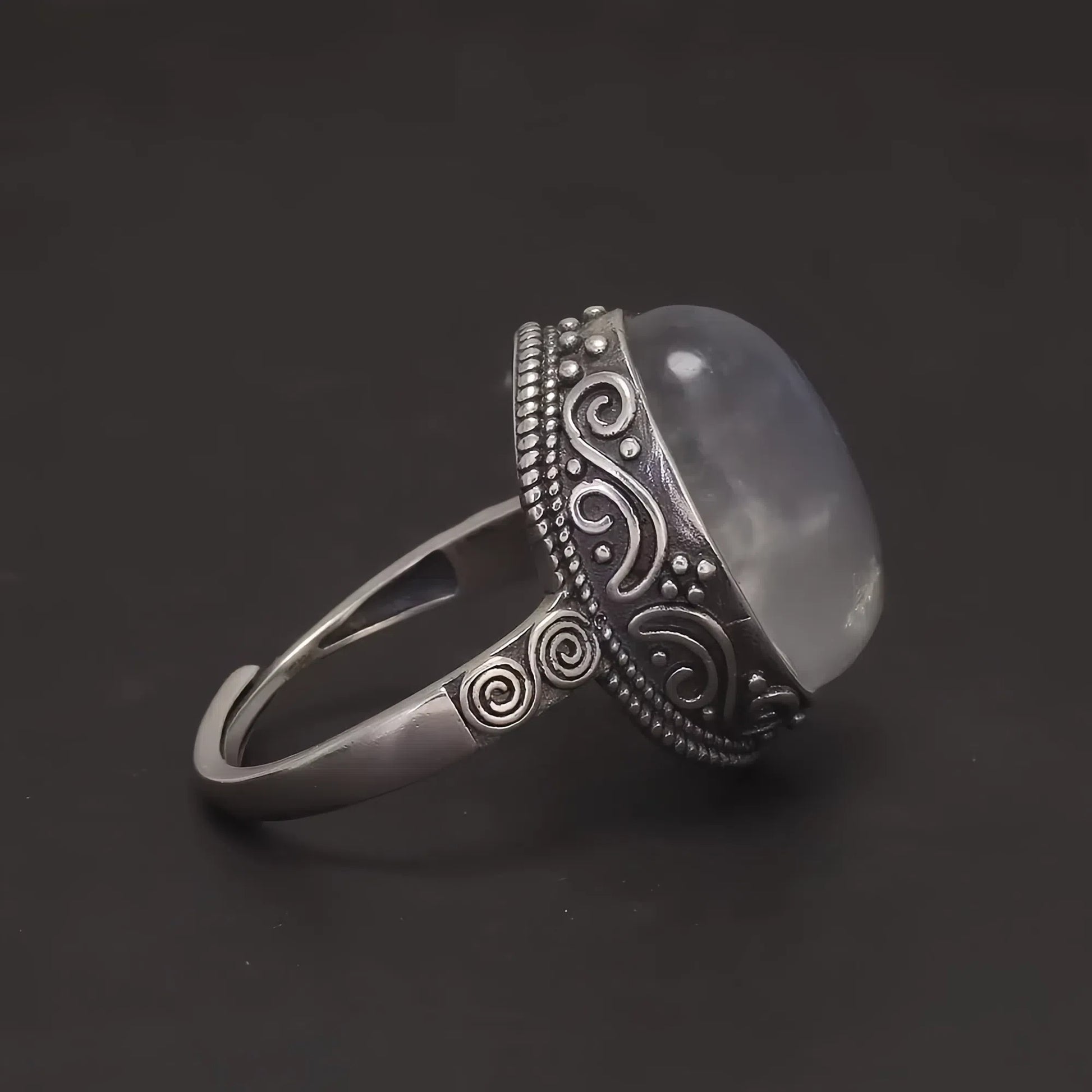 925 Sterling Silver Moonstone Ring