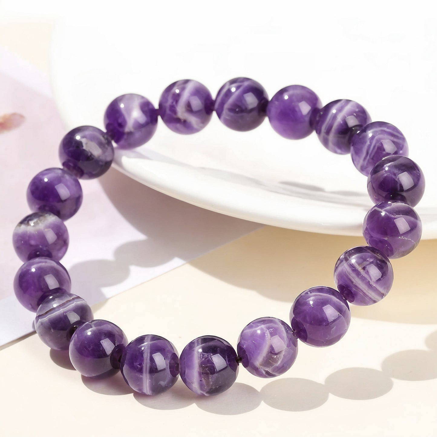 Amethyst Beaded Bracelet
