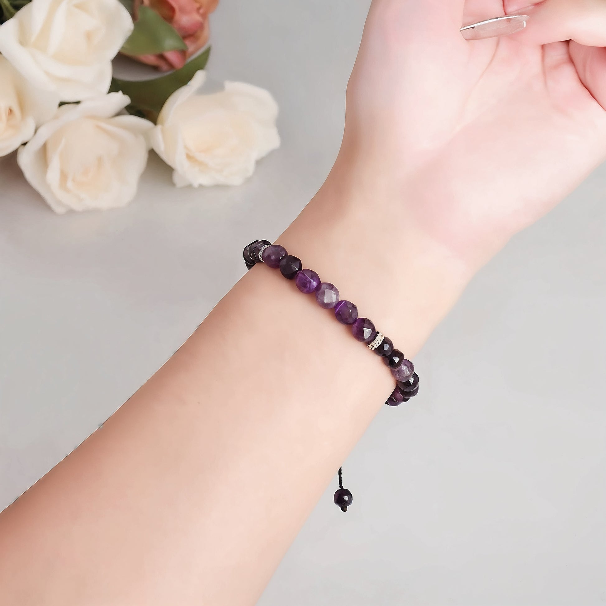 Amethyst Woven Bracelet