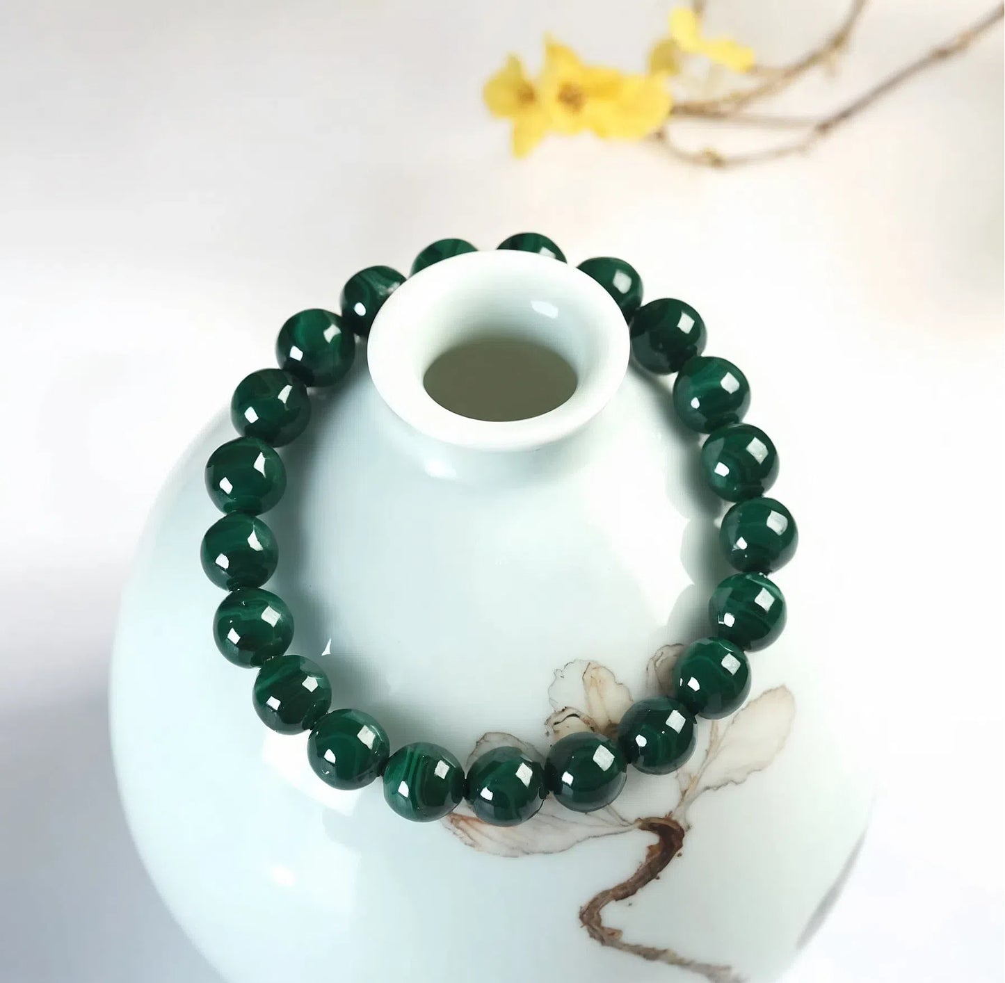 Round Malachite Beads Bracelet