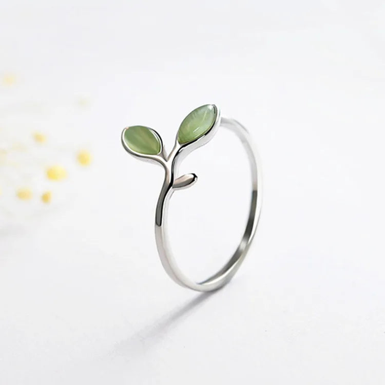 Sprout | Sterling Silver Leaf Ring