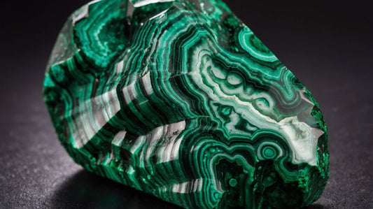 a real life full scale picture of a natural raw malachite crystal 